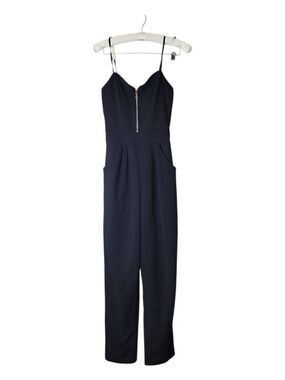 Emerald Sundae Black Jumpsuit Sweetheart Neckline Zip Front XS
